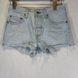 Levi's 501 Women's Denim Jeans Blue, Cut-Off, with Button Fly Big E Size 26